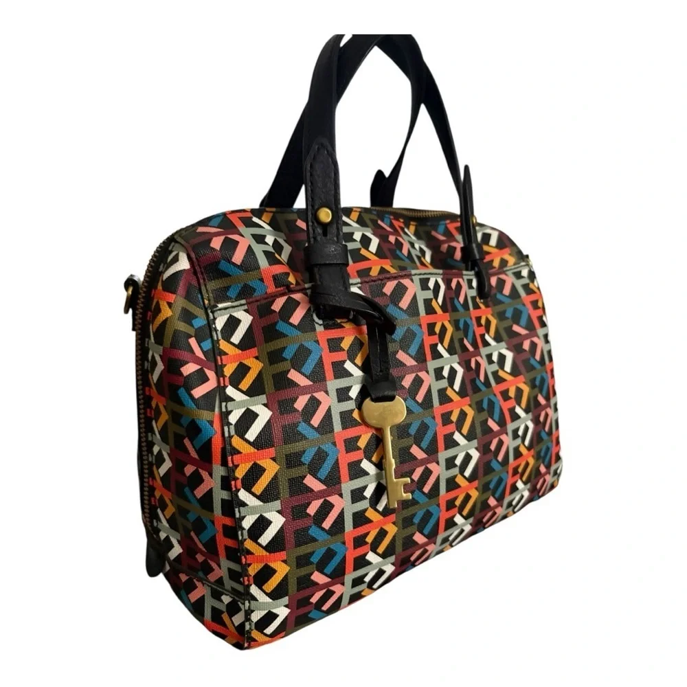 Fossil Rachel Geometric Satchel